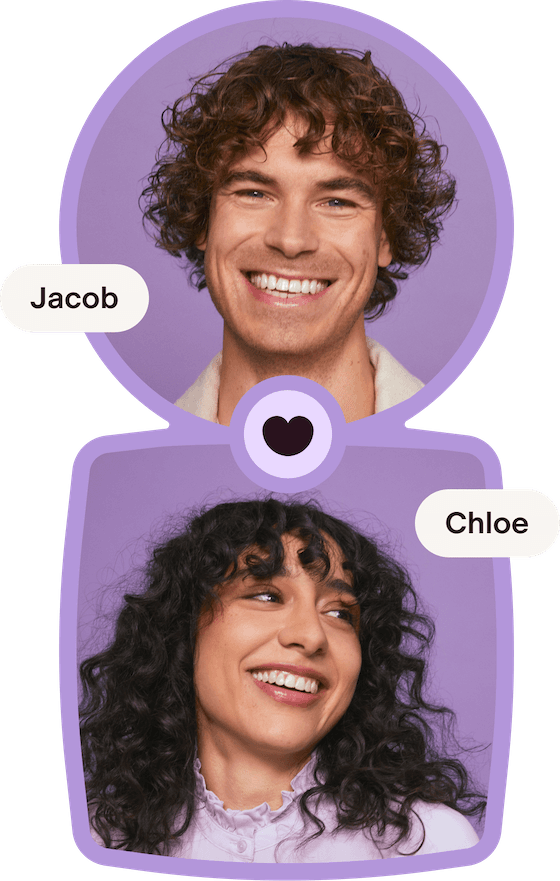 Hai hồ sơ đã kết đôi trên Badoo